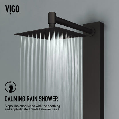 Bowery Square Shower Panel System with Tub Spout