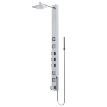 Bowery Square Shower Panel System with Tub Spout