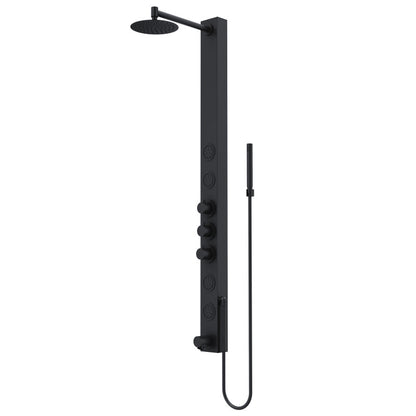 Bowery Round Shower Panel System with Tub Spout