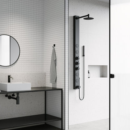 Bowery Round Shower Panel System with Tub Spout