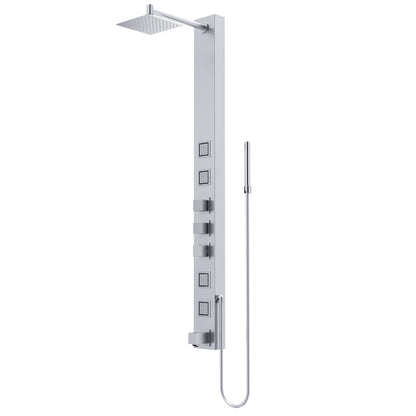 Bowery Square Shower Panel System with Tub Spout