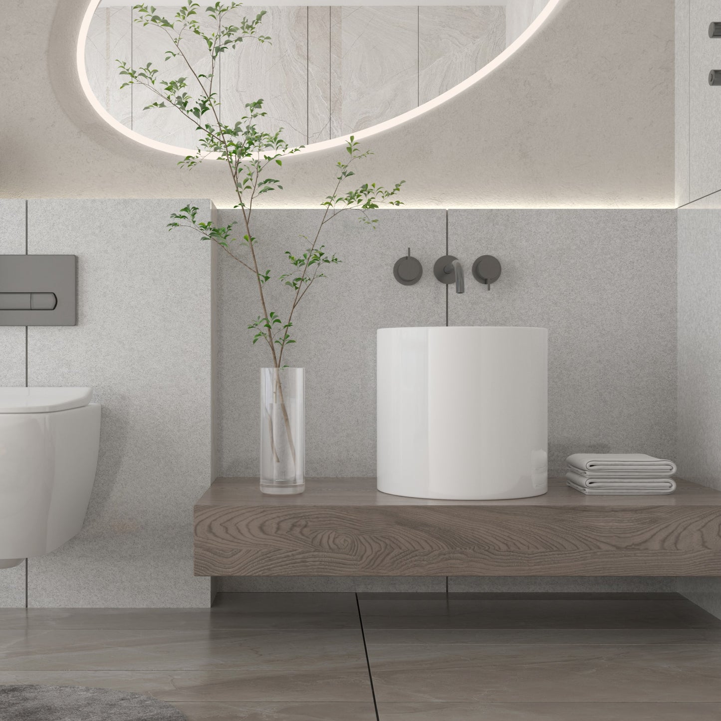 Concrete Grey Color Body Porcelain Tile