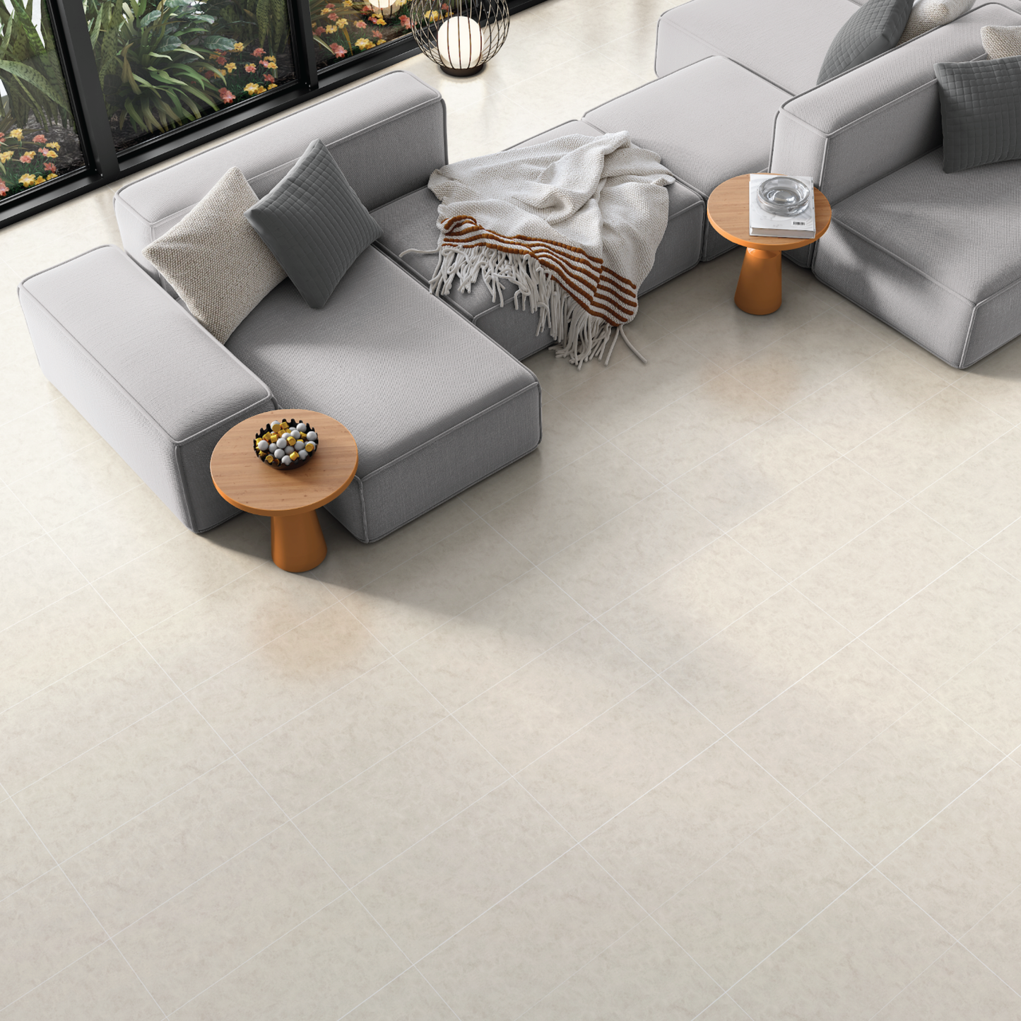 Concrete Creme Color Body Porcelain Tile