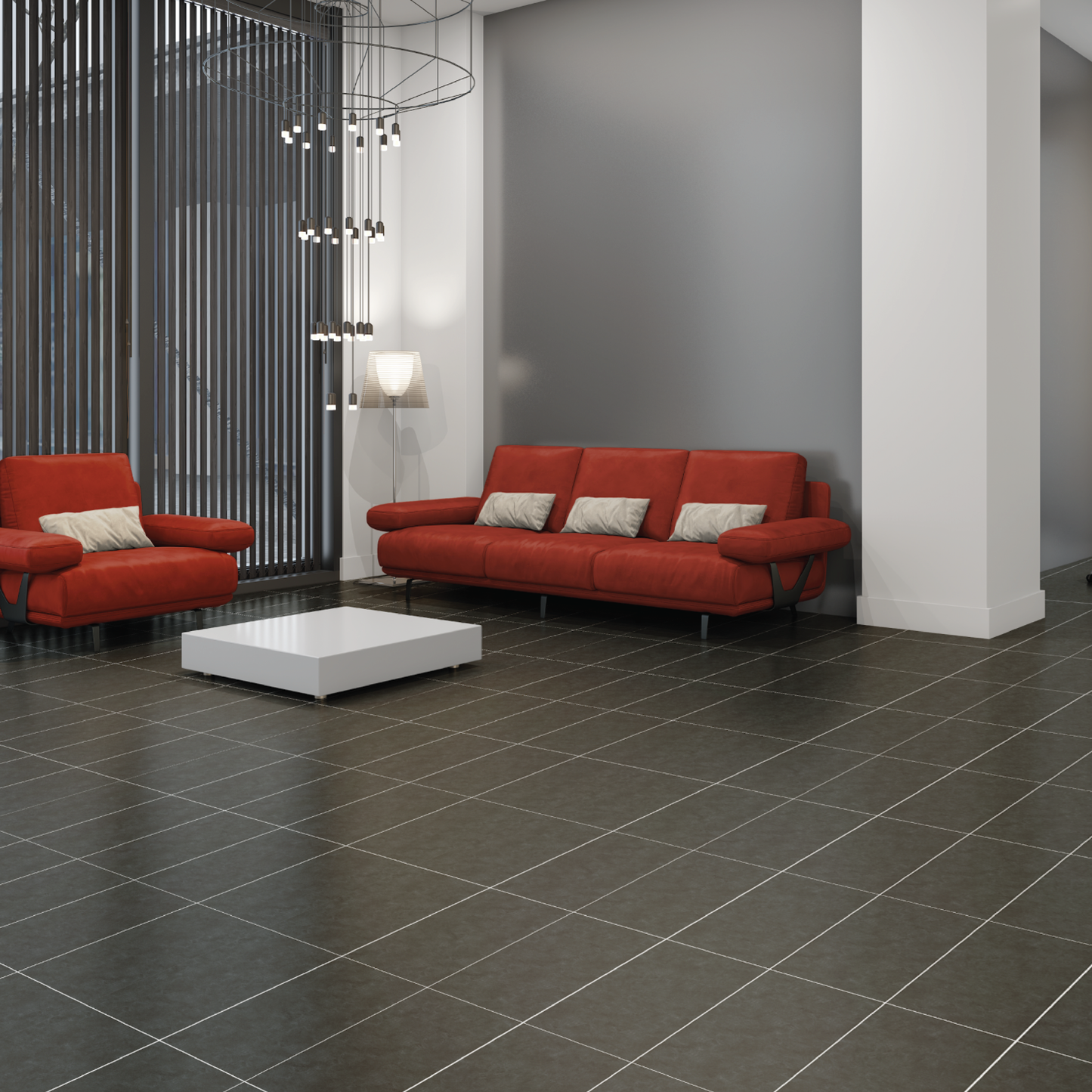 Concrete Dark Color Body Porcelain Tile