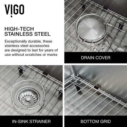 Oxford Flat 33" Stainless Steel Apron / Farmhouse Kitchen Sink with Workstation