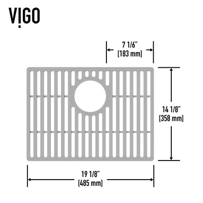 VIGO Silicone Kitchen Sink Grid for Single Basin Sink
