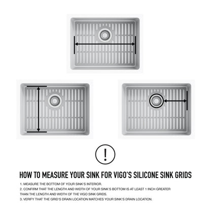 VIGO Silicone Kitchen Sink Grid for Single Basin Sink