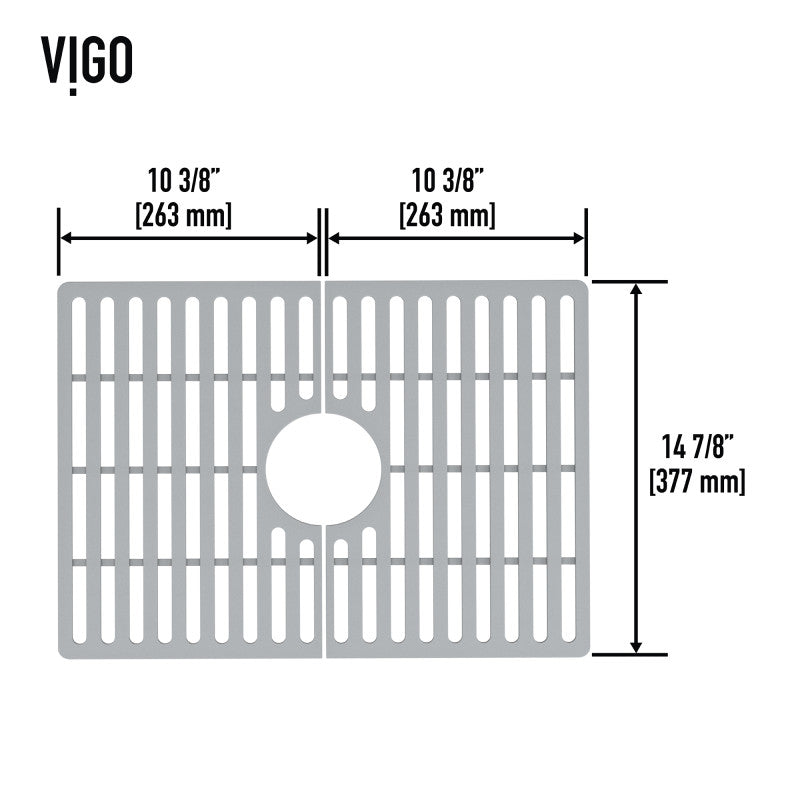 VIGO Silicone Kitchen Sink Grid for Single Basin Sink