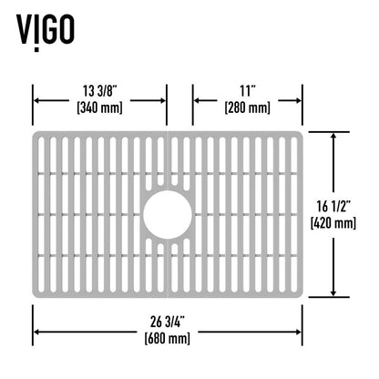 VIGO Silicone Kitchen Sink Grid for Single Basin Sink
