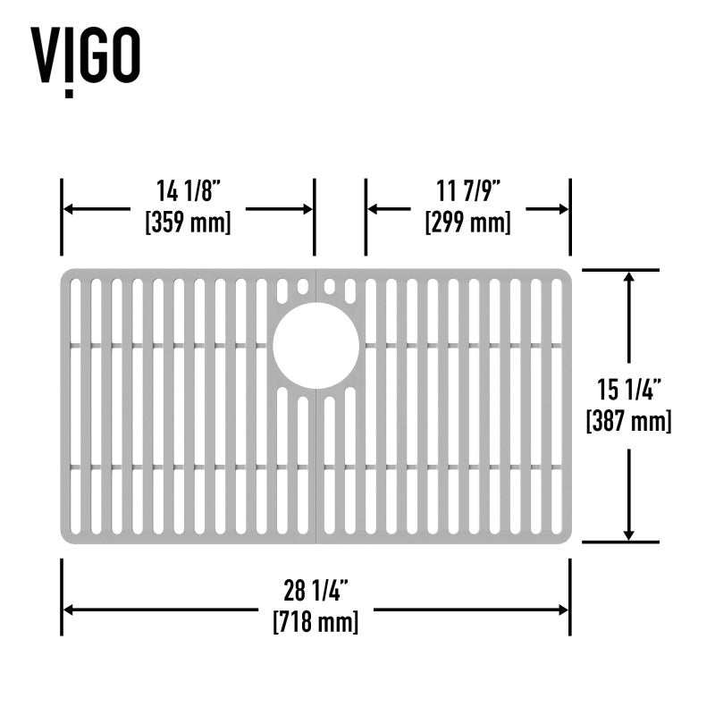 VIGO Silicone Kitchen Sink Grid for Single Basin Sink