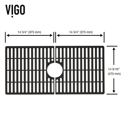 VIGO Silicone Kitchen Sink Grid for Single Basin Sink