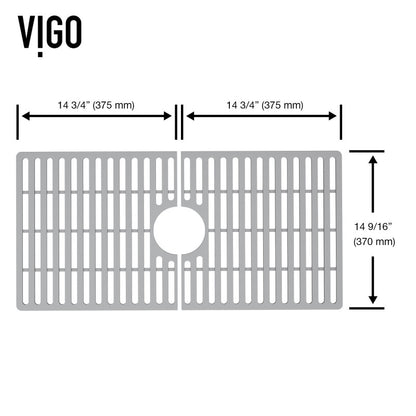 VIGO Silicone Kitchen Sink Grid for Single Basin Sink
