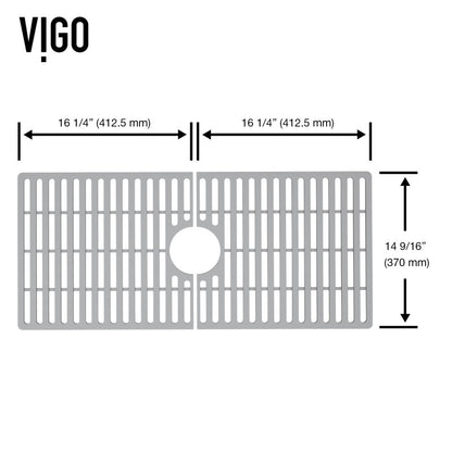 VIGO Silicone Kitchen Sink Grid for Single Basin Sink