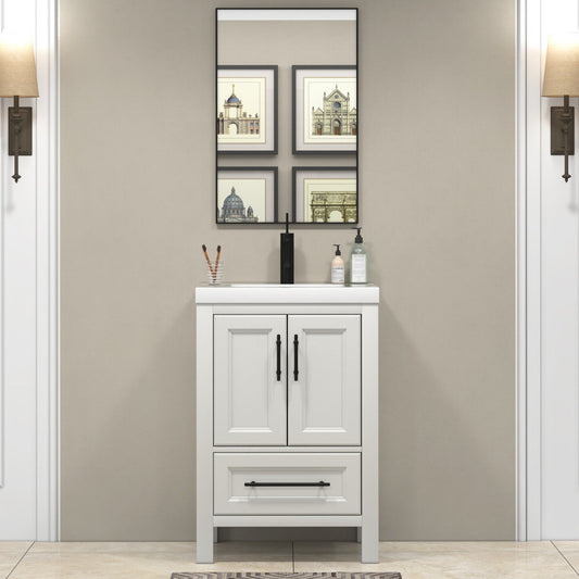 VIV 24" Freestanding Bathroom Vanity with Reinforced Acrylic Integrated Sink Top