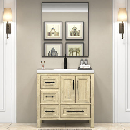 VIV 36" Freestanding Bathroom Vanity with Acrylic Sink Top