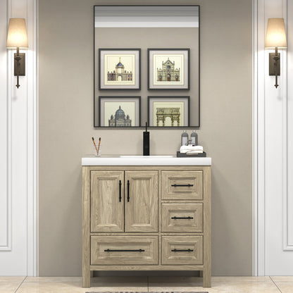 VIV 36" Freestanding Bathroom Vanity with Acrylic Sink Top