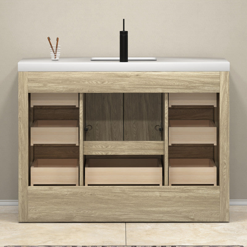 VIV 48" Freestanding Bathroom Vanity with Acrylic Sink Top