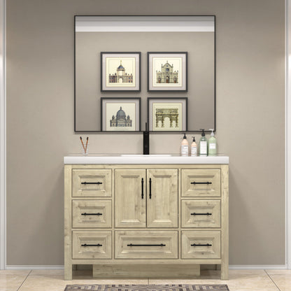 VIV 48" Freestanding Bathroom Vanity with Acrylic Sink Top