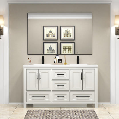 VIV 60" Freestanding Bathroom Vanity with Acrylic Sink Top