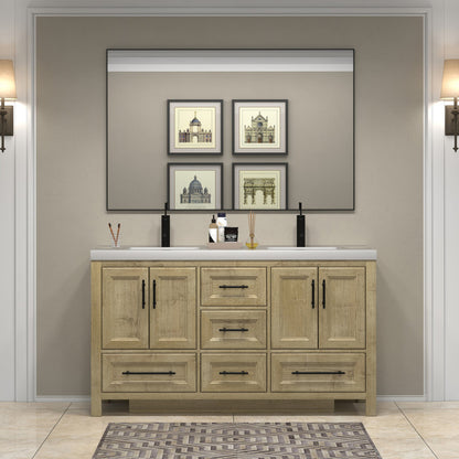 VIV 60" Freestanding Bathroom Vanity with Acrylic Sink Top