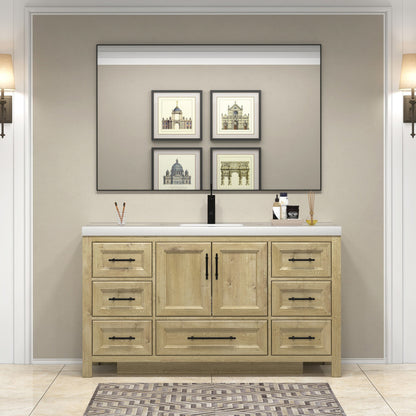 VIV 60" Freestanding Bathroom Vanity with Acrylic Sink Top