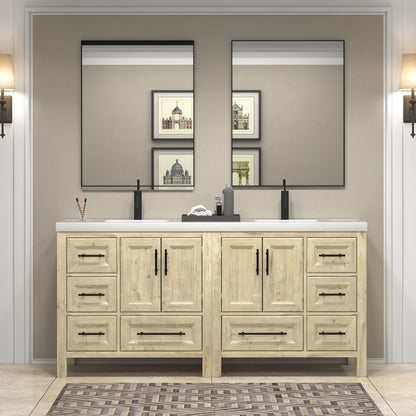 VIV 72" Freestanding Bathroom Vanity with Acrylic Sink Top