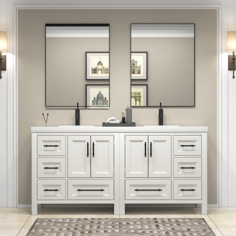 VIV 72" Freestanding Bathroom Vanity with Acrylic Sink Top