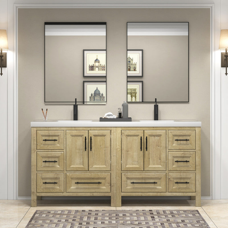 VIV 72" Freestanding Bathroom Vanity with Acrylic Sink Top