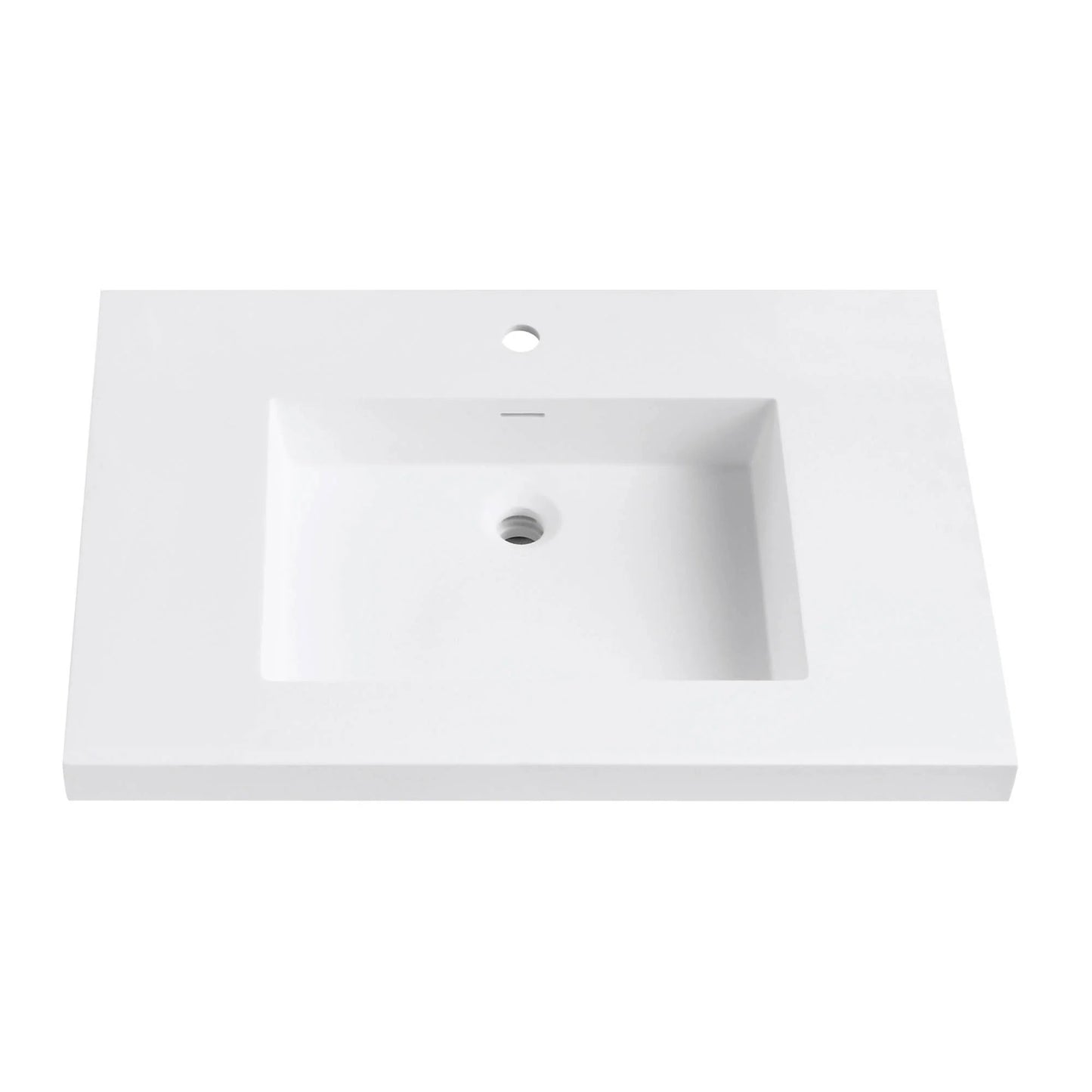 VersaStone Matte White Acrylic Solid Surface Integrated Vanity Top