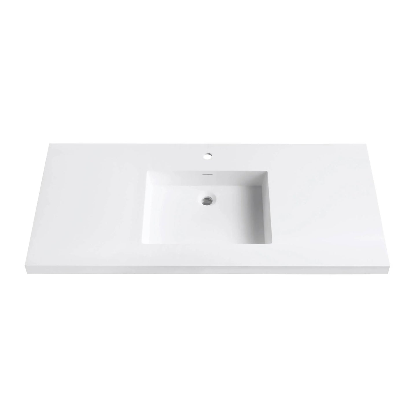 VersaStone Matte White Acrylic Solid Surface Integrated Vanity Top