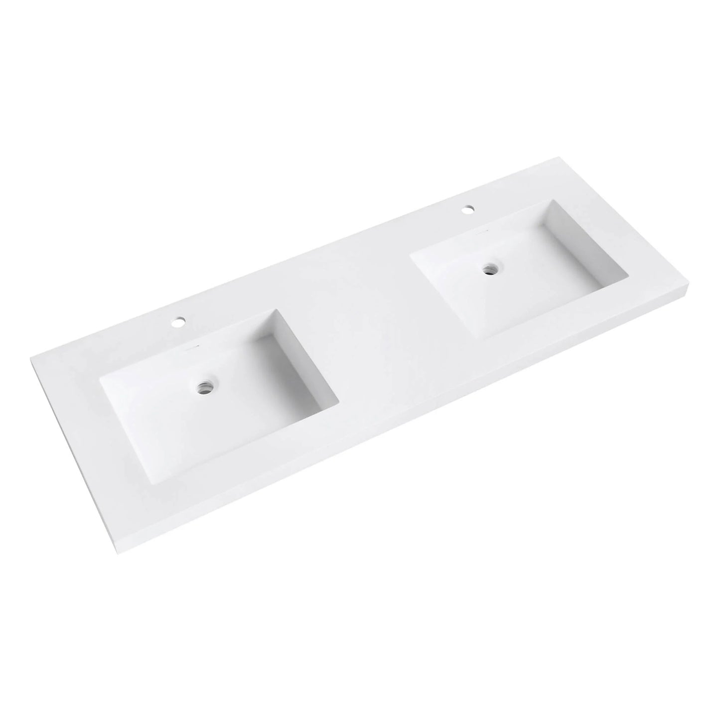 VersaStone Matte White Acrylic Solid Surface Integrated Vanity Top