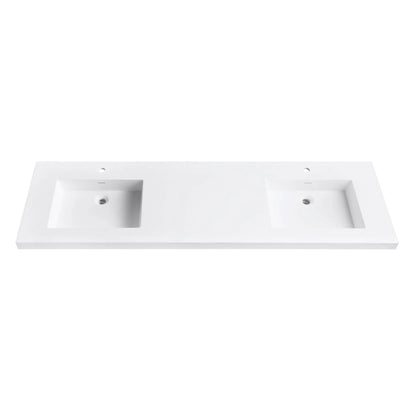 VersaStone Matte White Acrylic Solid Surface Integrated Vanity Top