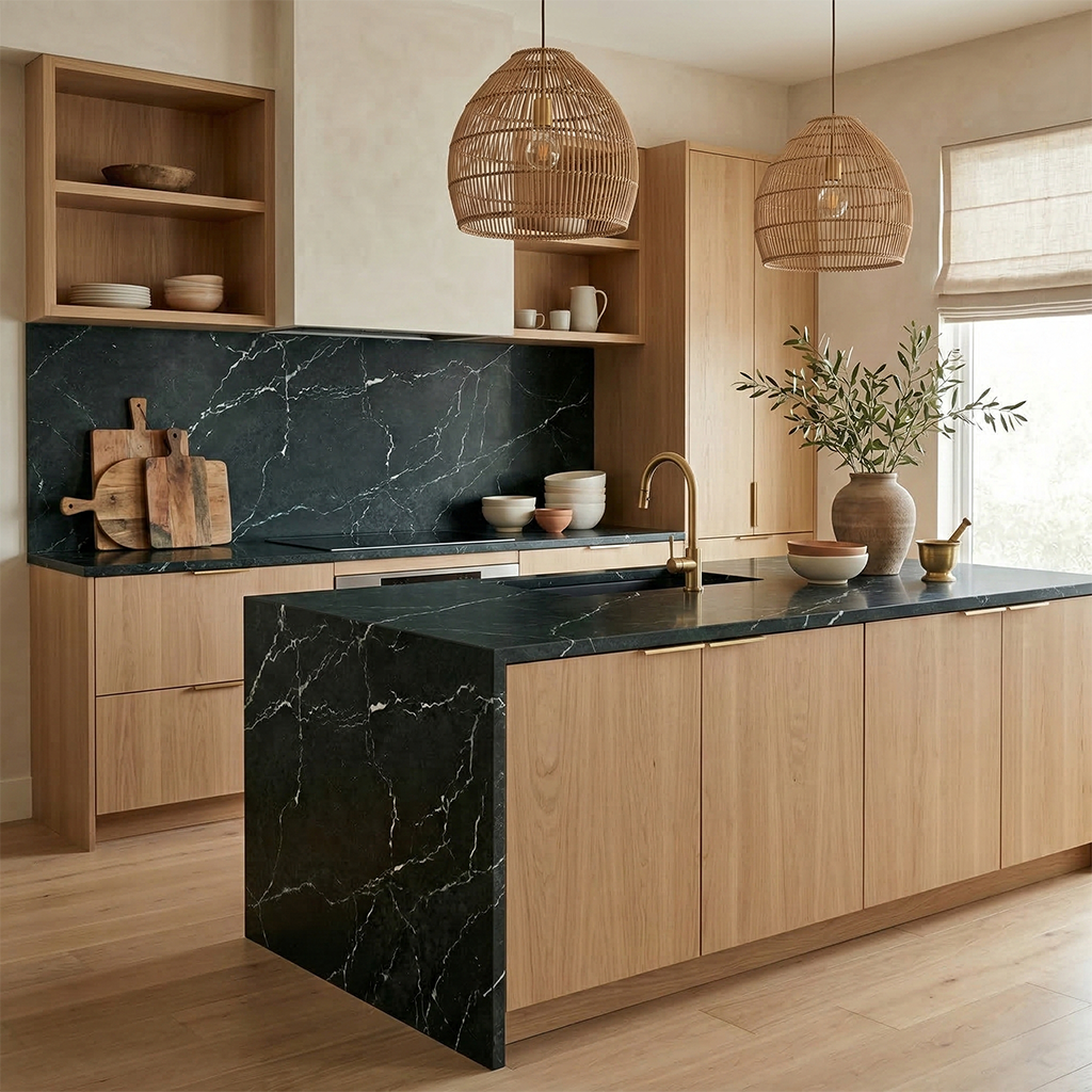 Verde Alpi Quartz Slab