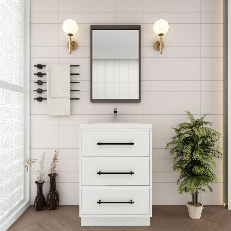 Victoria 24" Freestanding Bathroom Vanity with Acrylic Integrated Sink Top