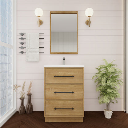 Victoria 24" Freestanding Bathroom Vanity with Acrylic Integrated Sink Top