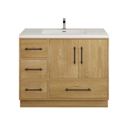 Victoria 42" Freestanding Bathroom Vanity with Acrylic Integrated Sink Top