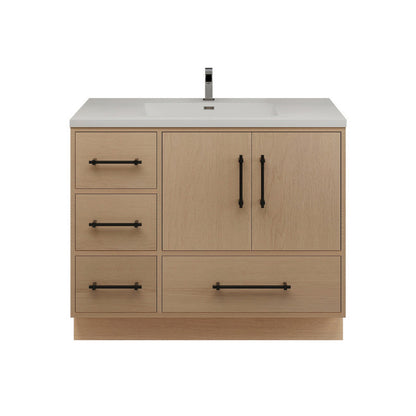 Victoria 42" Freestanding Bathroom Vanity with Acrylic Integrated Sink Top