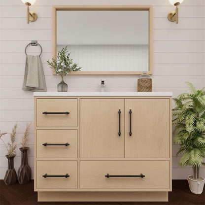 Victoria 42" Freestanding Bathroom Vanity with Acrylic Integrated Sink Top