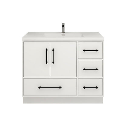 Victoria 42" Freestanding Bathroom Vanity with Acrylic Integrated Sink Top