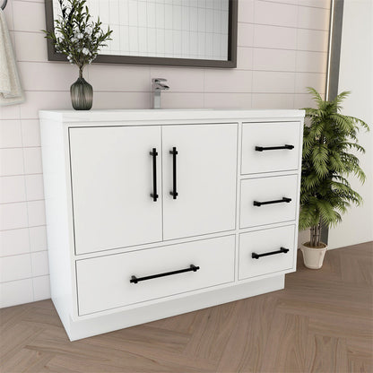 Victoria 42" Freestanding Bathroom Vanity with Acrylic Integrated Sink Top