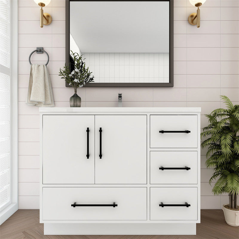 Victoria 42" Freestanding Bathroom Vanity with Acrylic Integrated Sink Top