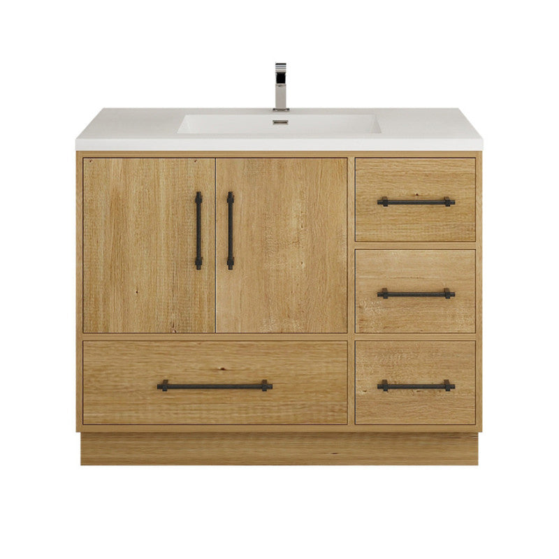 Victoria 42" Freestanding Bathroom Vanity with Acrylic Integrated Sink Top