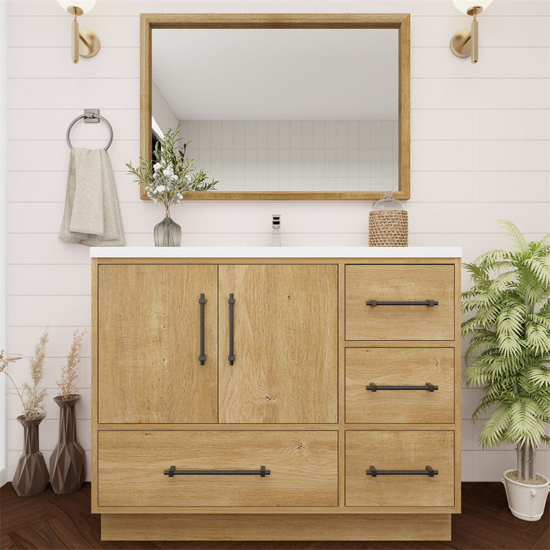 Victoria 42" Freestanding Bathroom Vanity with Acrylic Integrated Sink Top