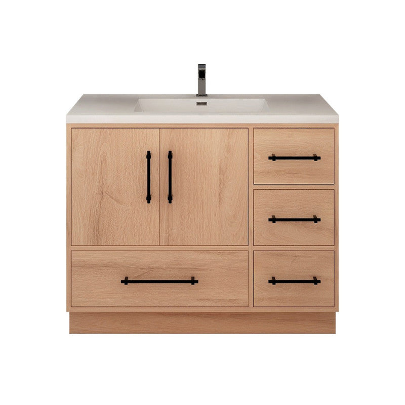 Victoria 42" Freestanding Bathroom Vanity with Acrylic Integrated Sink Top