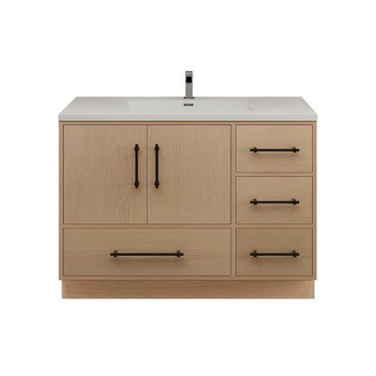 Victoria 42" Freestanding Bathroom Vanity with Acrylic Integrated Sink Top