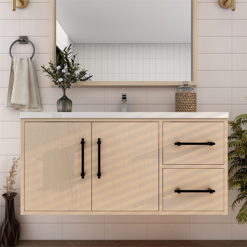 Victoria 42" Wall Mounted Bathroom Vanity with Acrylic Integrated Sink Top