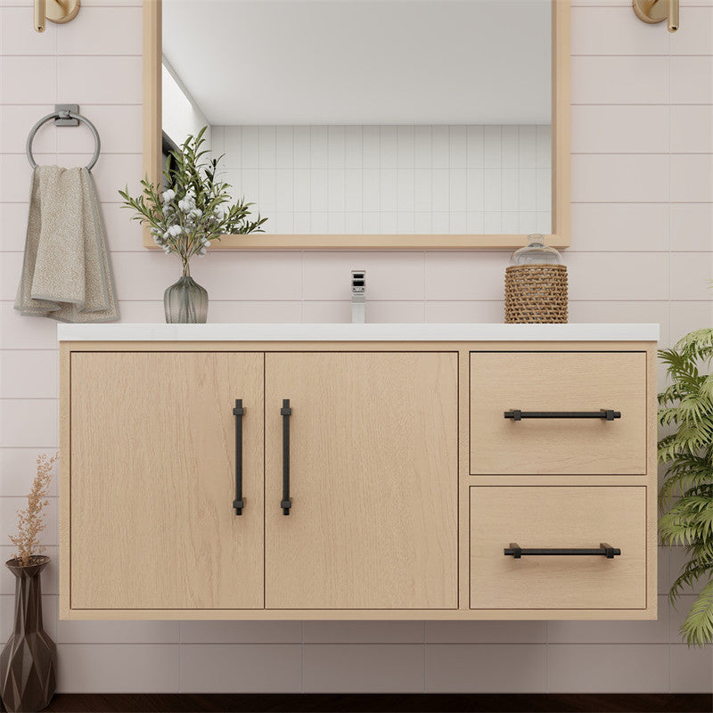 Victoria 42" Wall Mounted Bathroom Vanity with Acrylic Integrated Sink Top