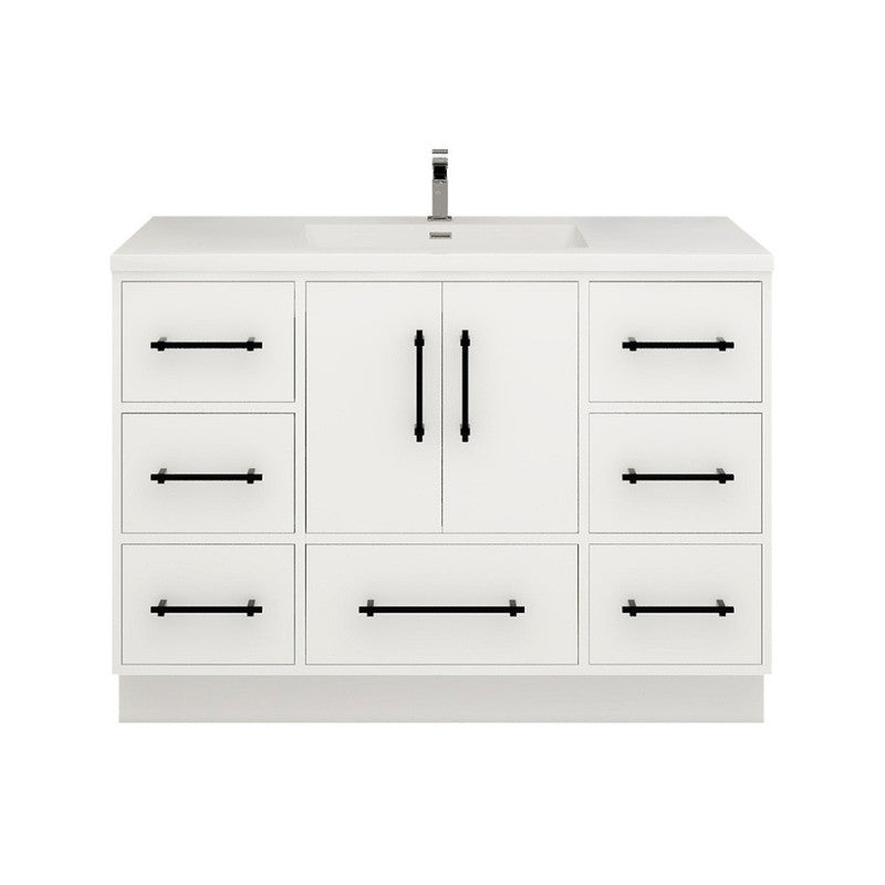 Victoria 48" Freestanding Bathroom Vanity with Acrylic Integrated Sink Top