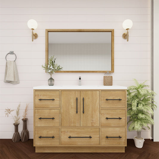 Victoria 48" Freestanding Bathroom Vanity with Reinforced Acrylic Integrated Sink Top