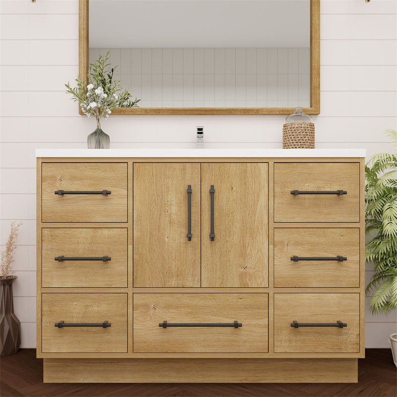 Victoria 48" Freestanding Bathroom Vanity with Acrylic Integrated Sink Top